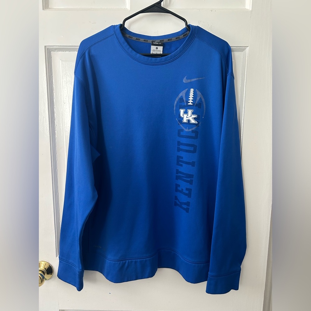Kentucky Wildcats Men’s Pullover Sweatshirt Nike Dri-fit Size XL Blue
